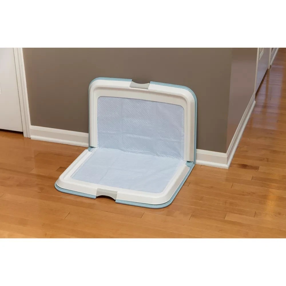 IRIS USA Neat N Dry Extra Large Pet Training Pad Holder Fits 23.5"x35.5" Blue‎ - Picture 8 of 11